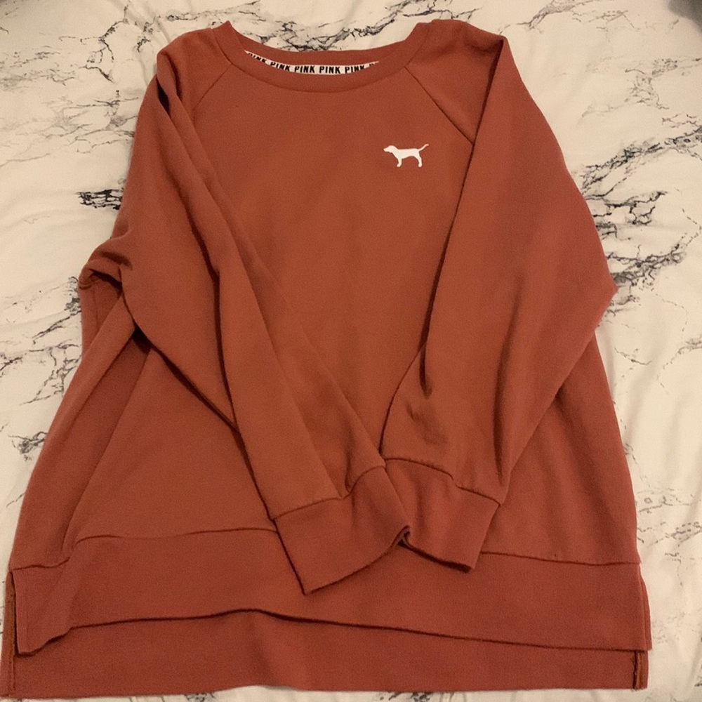 pink crewneck